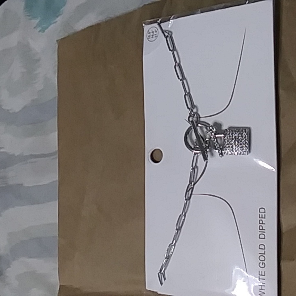 White Gold Dipped Necklace - image 2